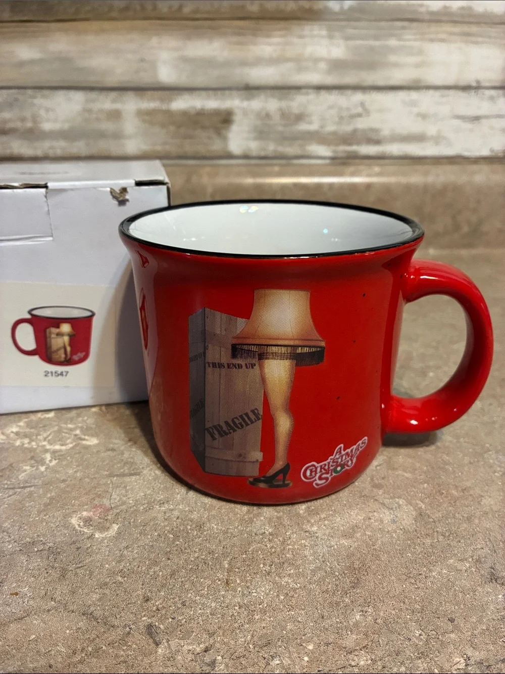 A Christmas Story Red Ceramic Holiday Leg Lamp Coffee Mug